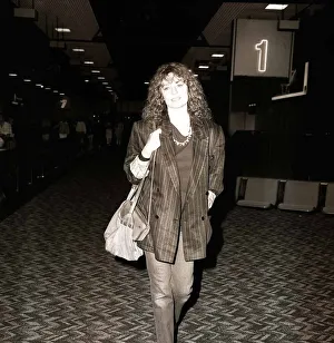 Jacqueline Bisset actress arrives at Heathrow Airport, July 1987 Jacqueline Bisset actress arrives at Heathrow Airport, July 1987