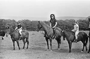 Jacqueline Kennedy out riding with her children John Kennedy Junior Jacqueline Kennedy out riding with her children John Kennedy Junior