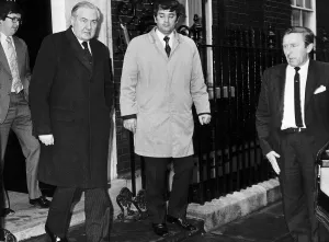 00155 Gallery: James Callaghan British Prime Minister leaving No 10 Downing Street 1977