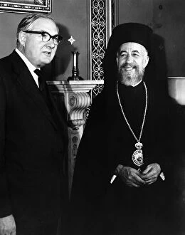 Images Dated 1st August 1974: James Callaghan Labour MP meeting Archbishop Makarios