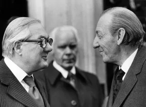 James Callaghan Prime Minister meeting United Nations Secretary of State Kurt Wajdheim at James Callaghan Prime Minister meeting United Nations Secretary of State Kurt Wajdheim at