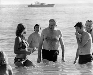 Images Dated 10th January 1979: James Callaghan Prime Minister in sea in Guadeloup 1979