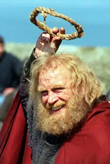 Images Dated 15th May 1996: James Cosmo who plays Cedric of Rotherwood pictured at Blackness Castle long hair beard