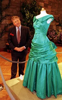 James whitaker examines Princess Diana's Dress June 1997 the dress is on display at a James whitaker examines Princess Diana's Dress June 1997 the dress is on display at a