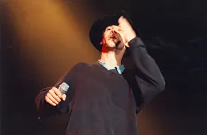 00093 Gallery: Jamiroquai - Jay Kay performing in concert at Newcastle Arena. 10th April 1997