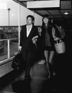 Jane Birkin and Serge Gainsbourg leaving for Paris where they are to recording a new Jane Birkin and Serge Gainsbourg leaving for Paris where they are to recording a new