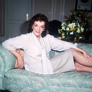 Jane Russell Actress sitting with feet up on sofa May 1986 Jane Russell Actress sitting with feet up on sofa May 1986