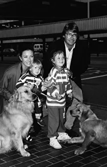 Jane Seymour actress with her family at Heathrow airport Jane Seymour actress with her family at Heathrow airport