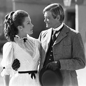 Jane Seymour and Simon Ward seen here at Stratfield Saye House during a break in filming Jane Seymour and Simon Ward seen here at Stratfield Saye House during a break in filming