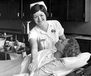 Images Dated 17th May 1974: Janet Ashworth from Swindon is in her third year as a state registered trainee nurse at