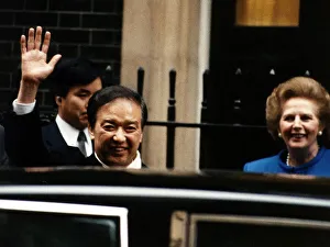 Japanese Prime Minister Toshiki Kaifu with British Conservative Prime Minister Margaret Japanese Prime Minister Toshiki Kaifu with British Conservative Prime Minister Margaret