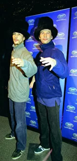 Images Dated 18th March 1999: Jay Kay of Jamiroquai - 1999 meets his Wax Works Model at Madame Tuassuards