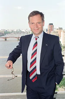 Jeffrey Archer, pictured on a balcony overlooking the River Thames. 12th June 1992 Jeffrey Archer, pictured on a balcony overlooking the River Thames. 12th June 1992