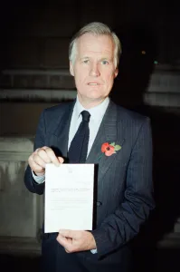Jeffrey Heard MP holds a notice from the House of Commons regarding the resignation of Jeffrey Heard MP holds a notice from the House of Commons regarding the resignation of