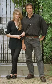 Images Dated 1st August 1996: Jemima and Imran Khan outside the Goldsmiths South Richmond Home the day after Imran Khan