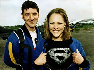 Jenni Falconer with Dougie Vipond Big Country TV presenter after skydiving Jenni Falconer with Dougie Vipond Big Country TV presenter after skydiving