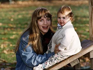 Jennifer Calvert Actress with her 15 month old daughter Georgia Jennifer Calvert Actress with her 15 month old daughter Georgia