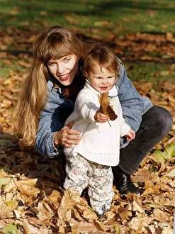 Jennifer Calvert actress with her baby daughter Georgia Jennifer Calvert actress with her baby daughter Georgia