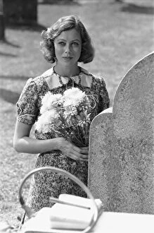 Jenny Agutter as Molly Prior in the graveyard of St Margaret'