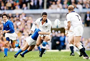Jeremy Guscott plays with his England team against Italy in the Rugby World Cup 1991 Jeremy Guscott plays with his England team against Italy in the Rugby World Cup 1991