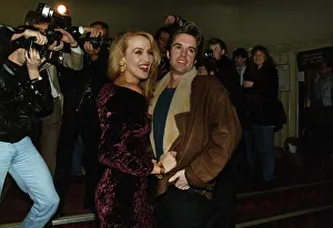 Jerry Hall Actress Supermodel With Her Co Star Sean Cassidy In The Play " Jerry Hall Actress Supermodel With Her Co Star Sean Cassidy In The Play "