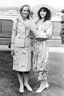 Jerry Hall with Maria Helvin at Ascot June 1982