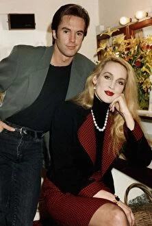 Images Dated 28th March 1990: Jerry Hall Supermodel Actress With Mystery Man A©Mirrorpix