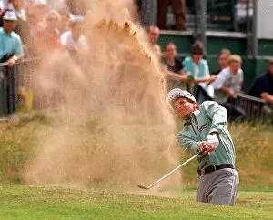 Images Dated 18th July 1997: Jesper Parnevik at the Open Golf Championship July 1997 Plays a difficult shot out of