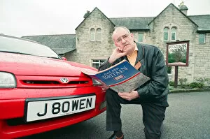 Images Dated 9th April 1993: Jim Bowen by the railway which passes by his house in Arkholme, Lancashire