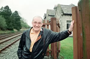Images Dated 9th April 1993: Jim Bowen by the railway which passes by his house in Arkholme, Lancashire