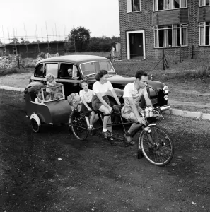 Jim Foster and Family out for a Sunday Bike Ride on their oversite Bike Jim Foster and Family out for a Sunday Bike Ride on their oversite Bike