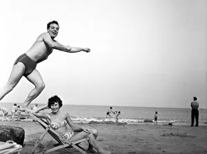 Jimmy Elliott and his girlfriend Marion Sloan at Whitley Bay, Tyne and Wear Jimmy Elliott and his girlfriend Marion Sloan at Whitley Bay, Tyne and Wear