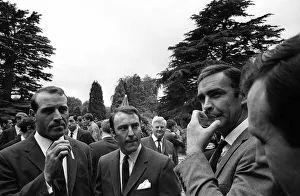 Jimmy Greaves along with members of the England World Cup team meet Sean Connery during a Jimmy Greaves along with members of the England World Cup team meet Sean Connery during a