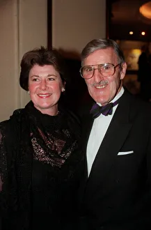 Jimmy Hill Football Commentator December 1997 With unknown woman Jimmy Hill Football Commentator December 1997 With unknown woman