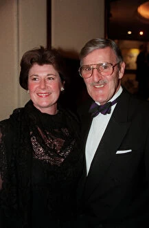 Images Dated 17th December 1997: Jimmy Hill Football Commentator December 1997 With unknown woman