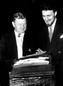 Jimmy Hill Football players Union Chairman and his Secretary Cliff Lloyd Circa Jimmy Hill Football players Union Chairman and his Secretary Cliff Lloyd Circa