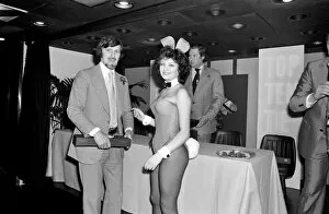 Images Dated 23rd April 1975: Jimmy Hill at the Tie Manufacturers Association Top Ten Tie men contest of Great Britain