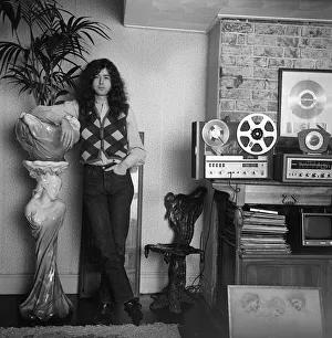 Jimmy Page, Led Zeppelin Guitarist, January 1970. Art Prints