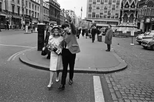 Jimmy Tarbuck in London with Miss Liverpool Maureen Martin. 28th February 1966 Jimmy Tarbuck in London with Miss Liverpool Maureen Martin. 28th February 1966