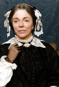 Joan Collins Actress is made up as the Character of Lavinia Featherways for a play on BBC Joan Collins Actress is made up as the Character of Lavinia Featherways for a play on BBC