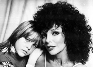 Images Dated 25th July 1983: Joan Collins Actress with daughter Katy July 1983 A©mirrorpix