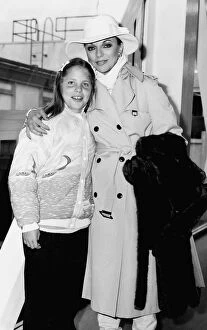 Joan Collins actress with her daughter Katyana Collins in March 1983