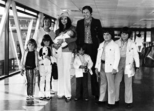 Images Dated 14th August 1972: Joan Collins Actress with family at airport Dbase MSI