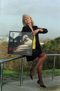 Joanna Lumley Actress November 98 Launching the new millennium stamp Joanna Lumley Actress November 98 Launching the new millennium stamp
