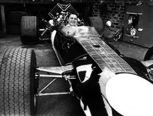 Jock Russell Scottish Racing Driver at wheel of Formula One car Circa 1972 Jock Russell Scottish Racing Driver at wheel of Formula One car Circa 1972