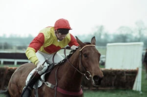 Images Dated 7th February 1989: Jockey Peter Scudamore riding his 150th winner of the season at Warwick