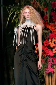 Jodie Kidd Model September 1998 At London Fashion week on catwalk modeling clothes Jodie Kidd Model September 1998 At London Fashion week on catwalk modeling clothes