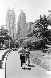 Joe Bugner jogging in park, Central Park South, New York, USA, 27th June 1970 Joe Bugner jogging in park, Central Park South, New York, USA, 27th June 1970
