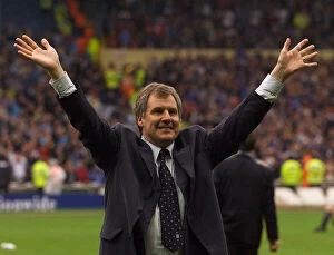 Images Dated 30th May 1999: Joe Royle of Manchester City celebrates May 1999 his team'