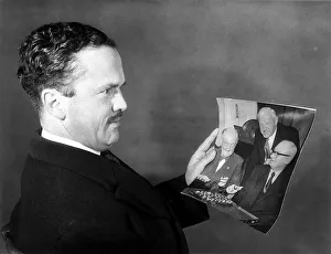John Cobbold Dec 1959 Ipswich FC Chairman looks at a picture of the FA cup draw which put John Cobbold Dec 1959 Ipswich FC Chairman looks at a picture of the FA cup draw which put